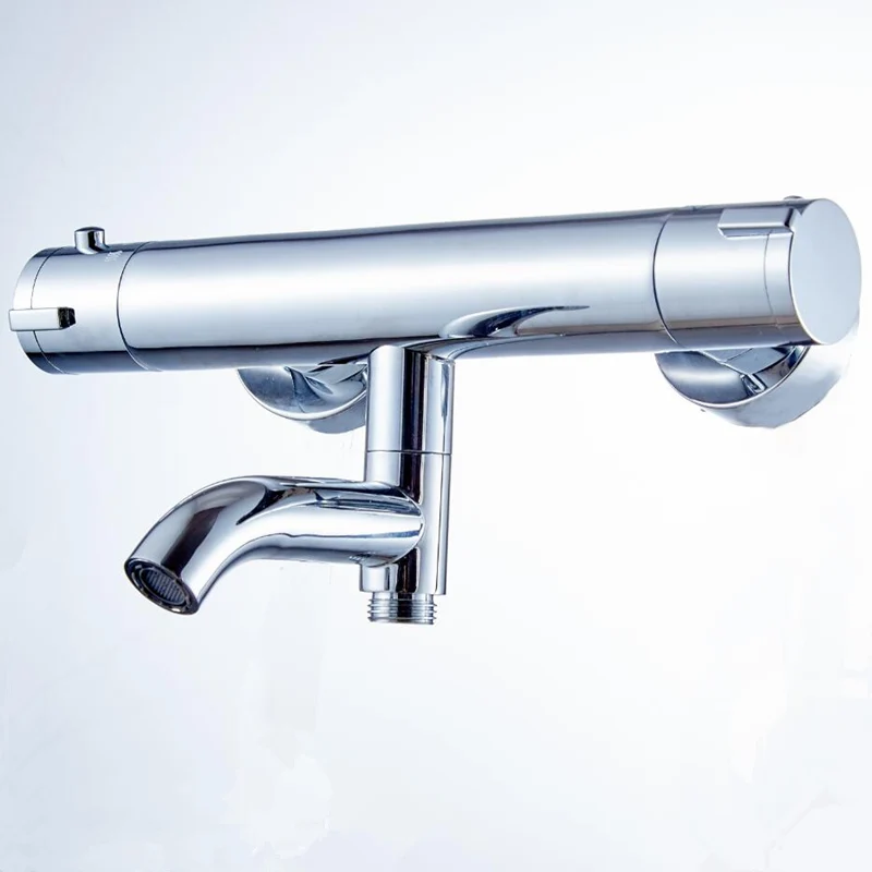 Смеситель для душа из хромированной латуни настенный термостатический