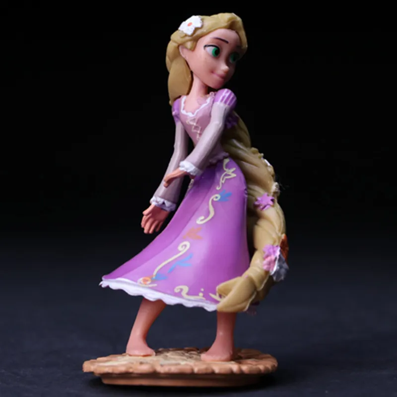 Disney Frozen 3 шт./лот 10 см принцесса Эльза Анна Рапунцель фигурка ПВХ игрушка