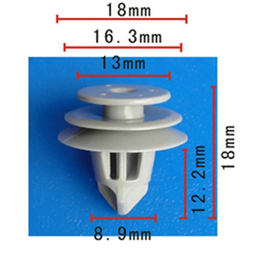 

50x OEM for Honda for Acura On Universal Nylon Door Trim Panel Retainer Clip 18x12mm 91560-SLJ-J01 91560SLJJ01