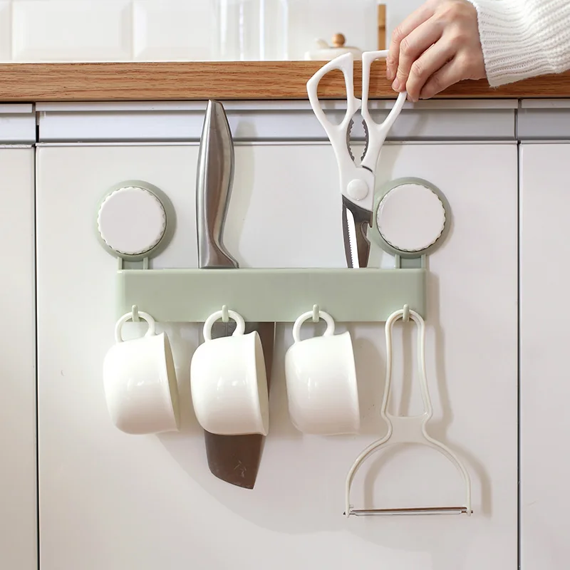 Сильный всасывающий мини держатель ножа Полка на присоске для кухонных крючков