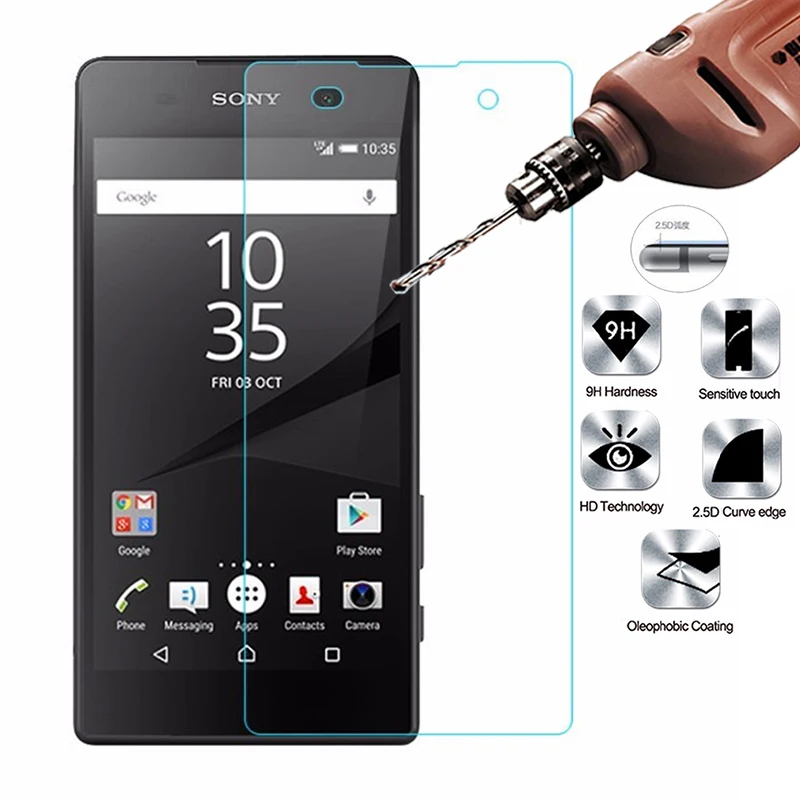 Закаленное стекло 2.5D для Sony Xperia E5 9H Высококачественная Взрывозащищенная