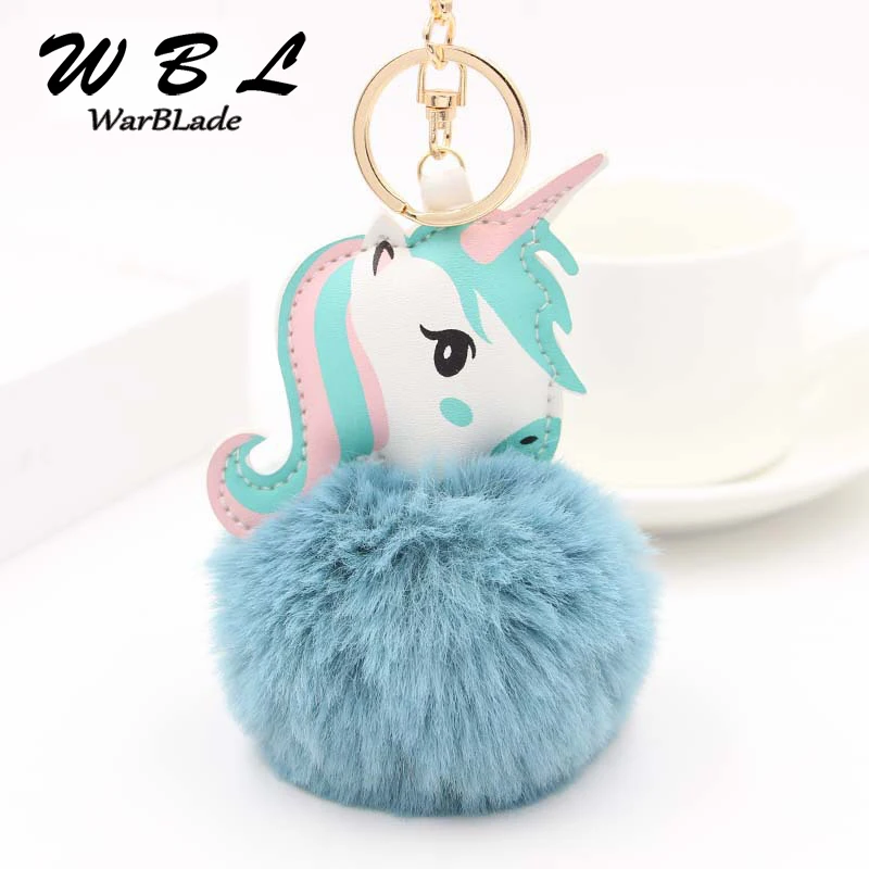 Пушистый брелок для ключей в виде единорога|Брелоки| |