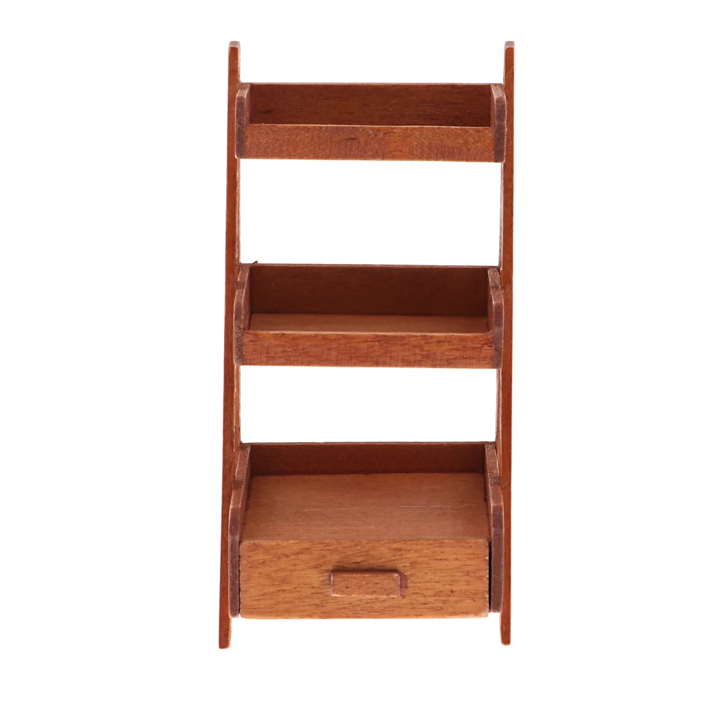 Винтажная трехслойная деревянная подставка для цветов стойка закусок 1/12