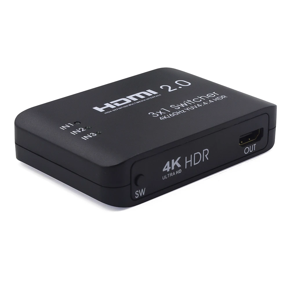 Коммутатор EarRise HDMI 2 0/3D формата 3 в 1 поддержка 4Kx2K @ 60 Гц YUV 4:4:4 HDR 1080P для PS4 pro DVD
