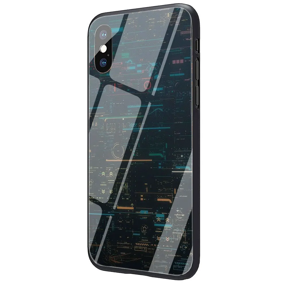 G2 Чехол для iPhone 11 Pro X или 10 8 7 6 6S Plus Xr Xs Max из закаленного стекла ТПУ с математическими химическими формулами - Цвет: G2