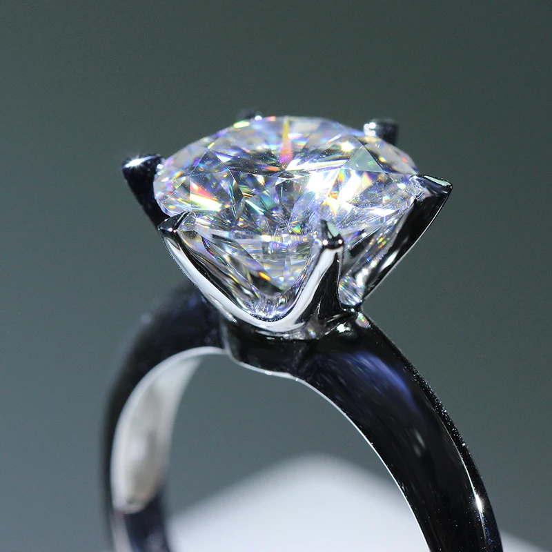 YANHUI кольцо из серебра 925-й пробы для женщин Solitaire 1.5ct Диамант обручальные кольца свадебное кольцо ювелирные изделия YNR121