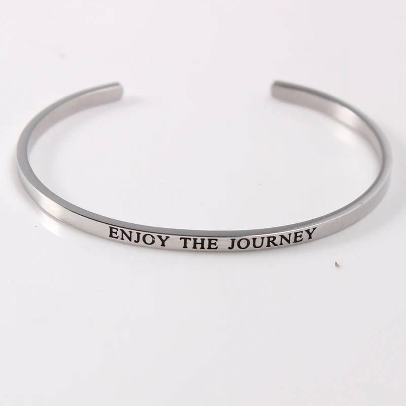&quotEnjoy the journey&quot из нержавеющей стали с гравировкой положительный вдохновляющий