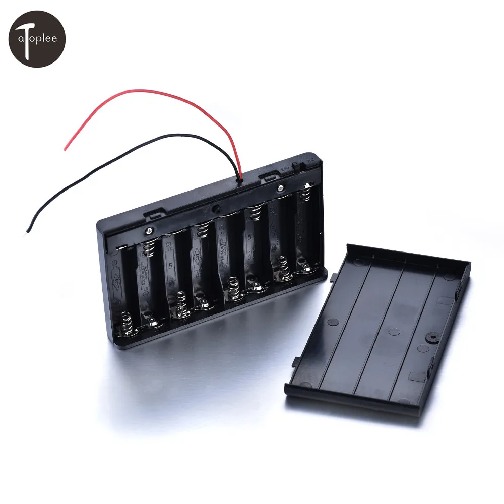 12V держатель батареи 1 шт. 8AA пластиковый чехол для аккумулятора с переключателем