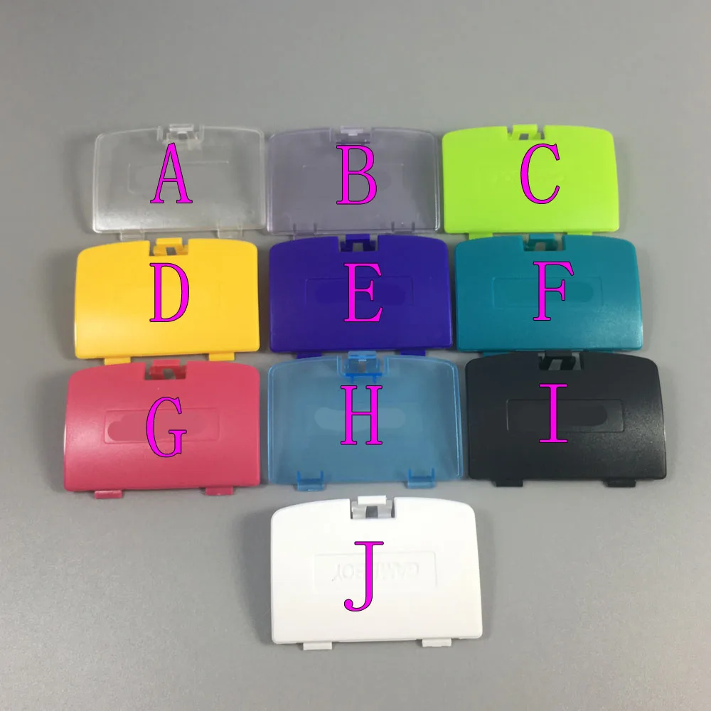 

JCD [10PC/ LOT] 10 Colors Optional For GBC game console For Gameboy Color battery cover shell case replacement