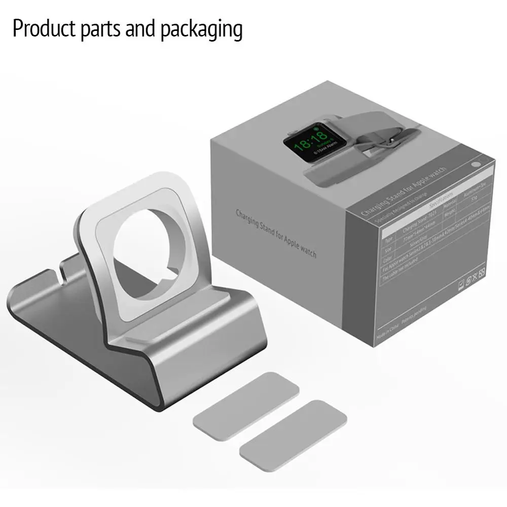 

Aluminum Stand for Apple Watch series1/2/3/4 Nightstand Mode integrated Cable Management Slot holder for iwatch 38 42 40 44 mm