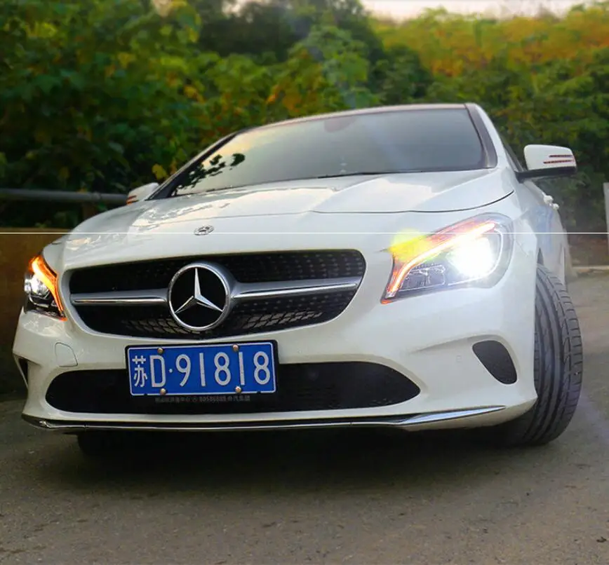 Автомобильная фара bemper для Mercedes-Benz CLA фара cl200 все в светодиодный 2018y автомобильные аксессуары для GLA противотуманные фары