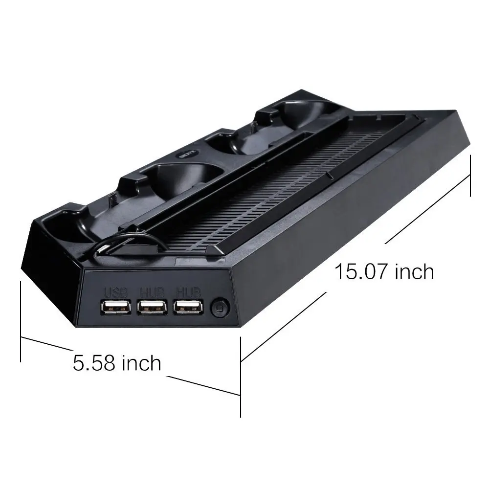 Вертикальная подставка для PS4 Slim и охлаждающий вентилятор с радиатором Подставка