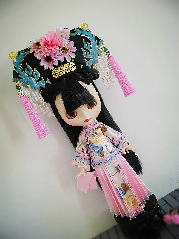 2 шт./компл. изысканный китайский древний костюм для blyth kurhn licca 1/6 bjd кукла розовый