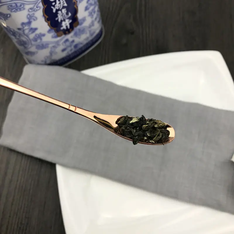 Медовая ложка из чистой меди для смешивания с длинной ручкой кофейная латунные