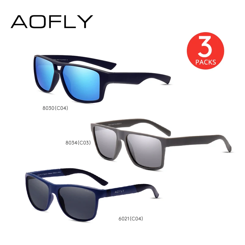 MPACK7 AOFLY 3 упаковки солнцезащитных очков для мужчин и женщин посылка распродажа комплект из 3 очков - Цвет линз: MPACK7