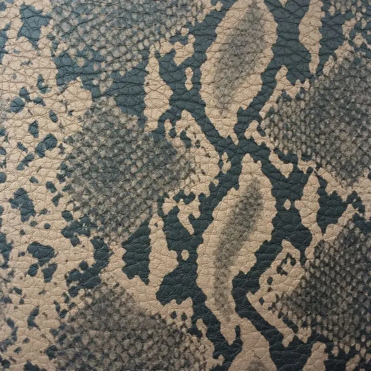 

synthetic PU washed snake printed Garment leather material S015