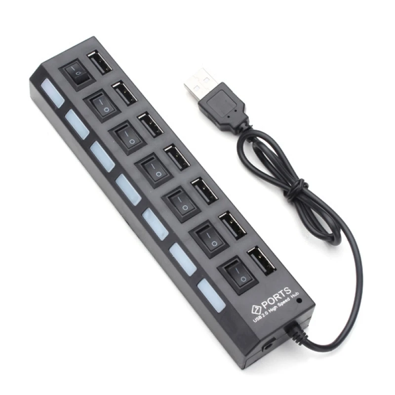 QUWIND 7 Порты USB 2 0 хаб расширения/сплиттер адаптер|usb to optical audio adapter|adapter bluetooth usbadapter