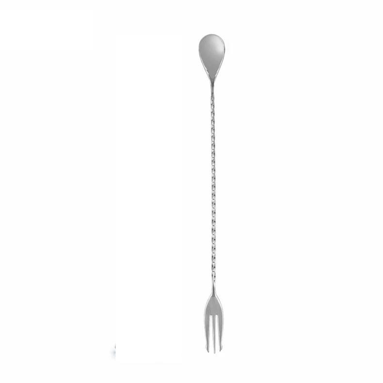 silver spoon Бар коктейль бар барная посуда Mojito Muddler+ ложка Набор DIY напиток фрукты Muddler измельченный лед коктейль Muddler ложка из нержавеющей стали - Цвет: silver spoon