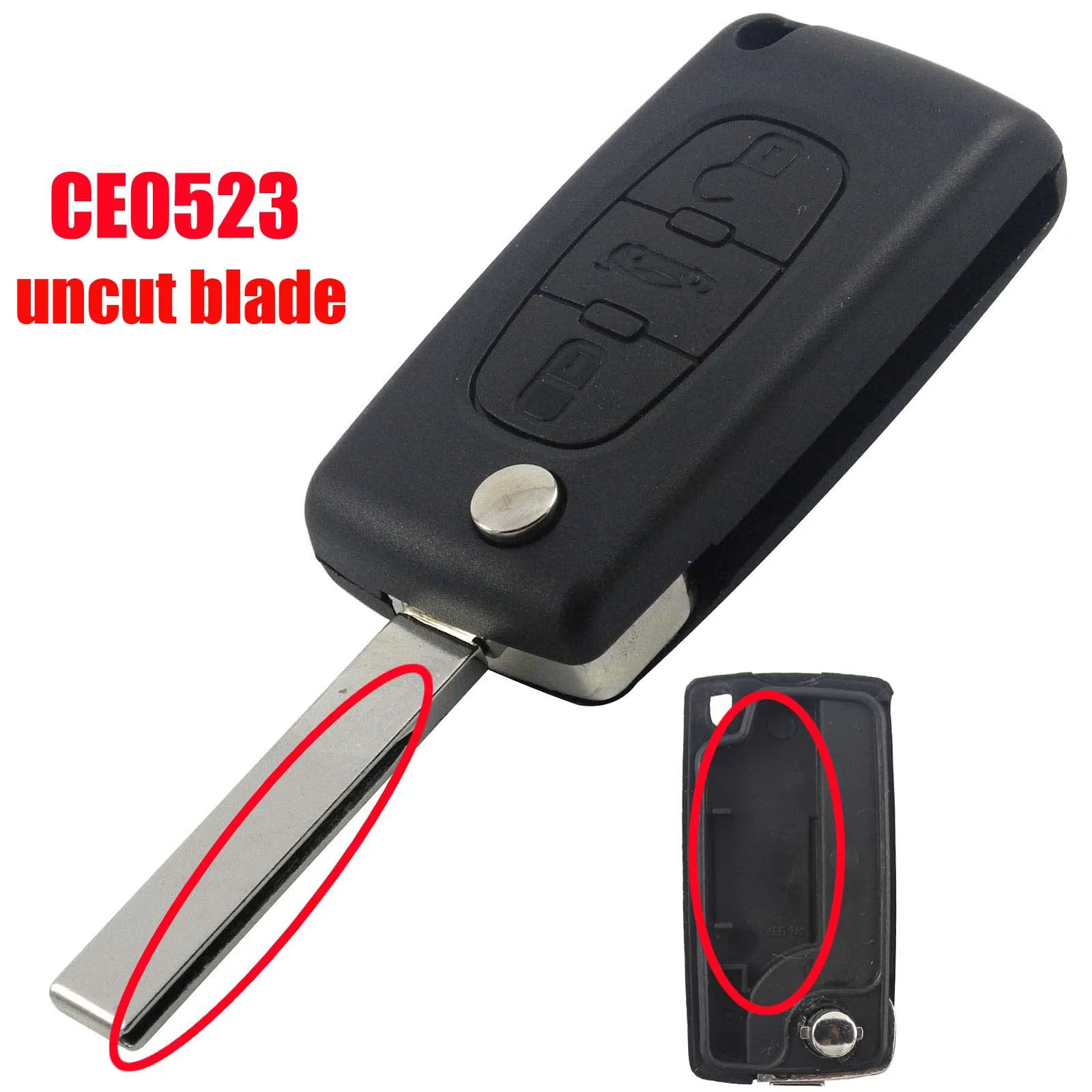 3B CE523 HU83 Jingyuqin ключи чехол в виде ракушки для peugeot 307 407 308 607 для Citroen C2 C3 C4 C5 C6 C8 XSARA пика CE523 HU83 CE536 VA2 - Цвет: 3B CE523 HU83