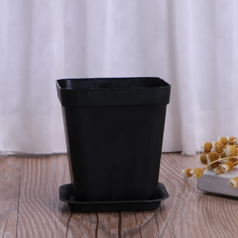 Пластиковый квадратный поднос для растений Цветочная горшка садовые