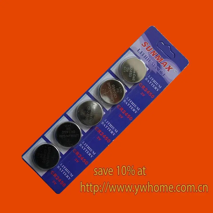 Литиевые батареи CR2450 3 в 5 шт. отправка авиапочтой|cr2450 lithium battery|lithium battery 3vbattery 3v |
