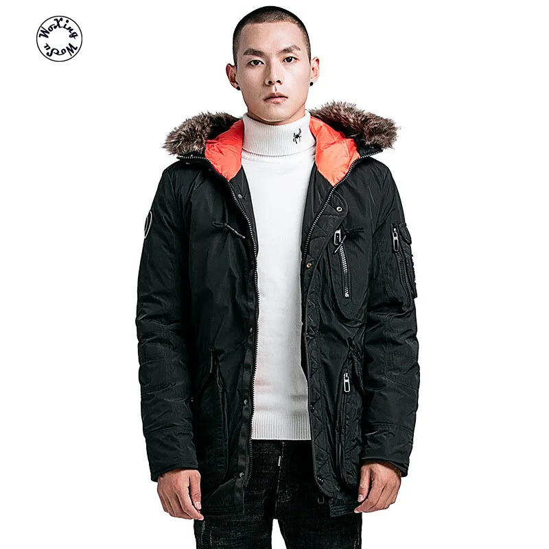 

Woxingwosu hoooded parkas fur collar thicker and fashion cotton coat winter new style cotton jacket