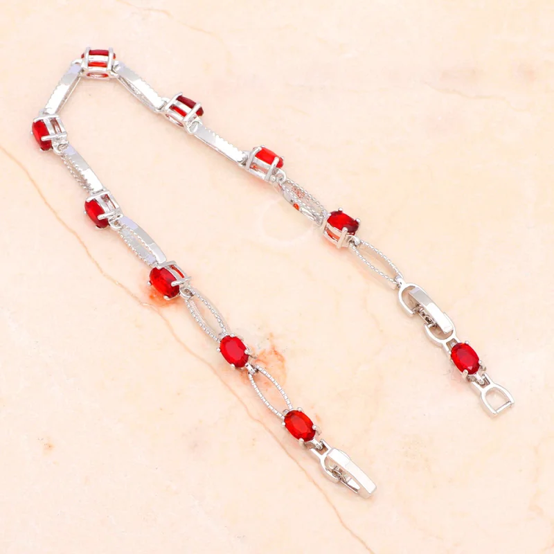 Свадебные великолепные браслеты для женщин ювелирные изделия с гранатом