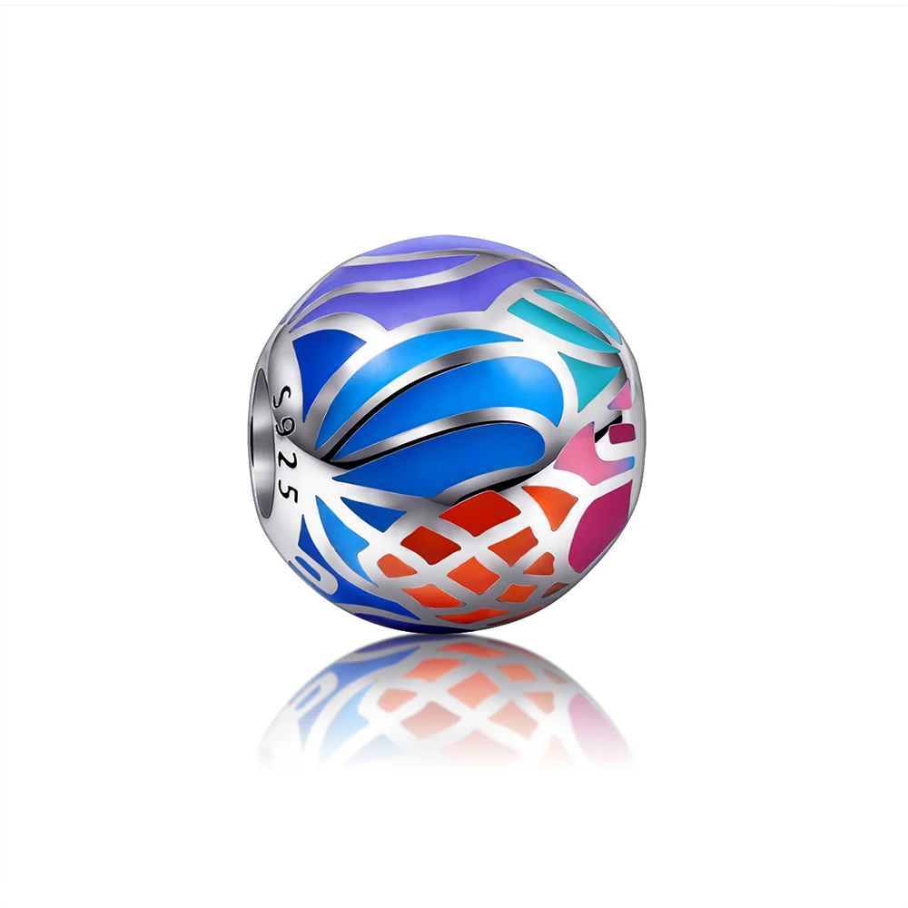 Fit Аутентичные Pandora Подвески Серебро 925 первоначально antiquepolishing эмаль Бусины браслет DIY Подвески и Браслеты Jewelry подарки