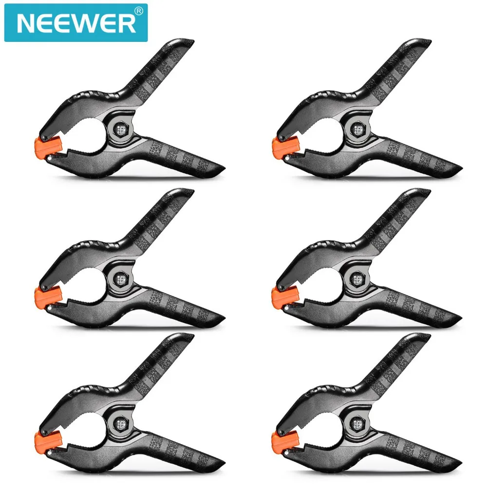 Neewer 4.5"/11.4 см 6-Pack набор Сверхмощного Муслина Пружинные Хомуты, Зажимы Фотостудия Фона Фона для Деревообработки