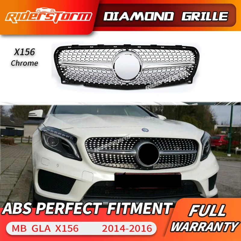 Алмазный гриль подходит для GLA класса X156 Алмазная Передняя решетка Mercedes benz GLA180