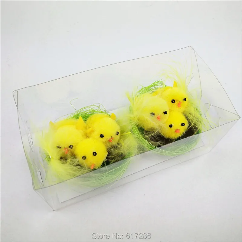 Пасхальный цыпленок пасхальный из 4 предметов желтая Пасхальная шенилля цыплят с