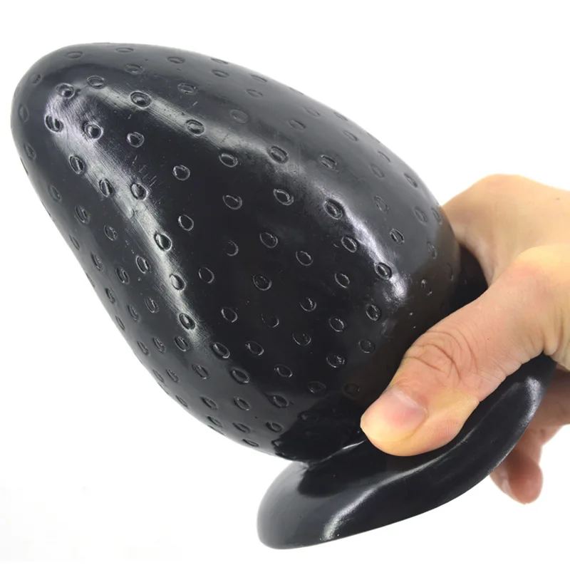 FAAK Strawberry Super Big Anal Plug Butt Silicone Suction Cup Booty Beads Unisex Sex Toys for Man and Women | Красота и здоровье