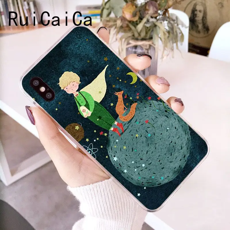 Мягкий силиконовый чехол для телефона RuiCaiCa Little Prince Elephant из ТПУ iPhone 5 5Sx 6 7 7plus 8 8Plus X