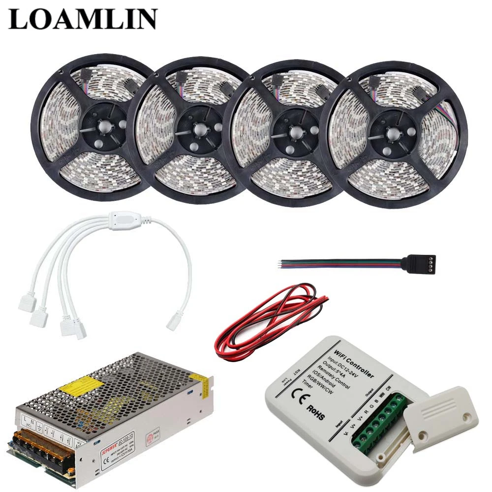 RGB Led Flexible Strip Light SMD2835/3528 With Magic Home Wifi Controller Power Adapter Driver Kit 5M 10M 15M 20M | Лампы и освещение