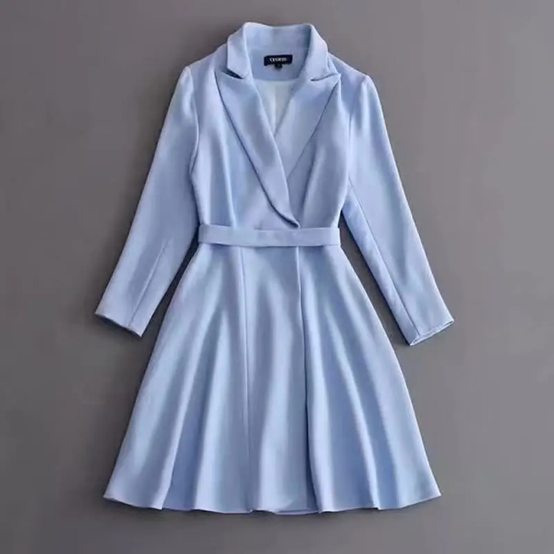 Женское Плиссированное пальто Kate Middleton с длинным рукавом и отложным воротником