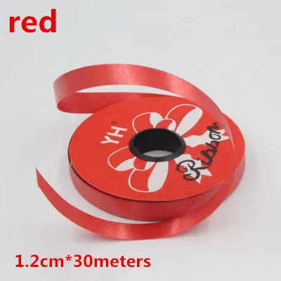 30meters red ribbon Прозрачные бумажные шары с кисточками для дня рождения, свадьбы, вечеринки, декоративные воздушные шары, вечерние украшения на Рождество, год - Цвет: 30meters red ribbon