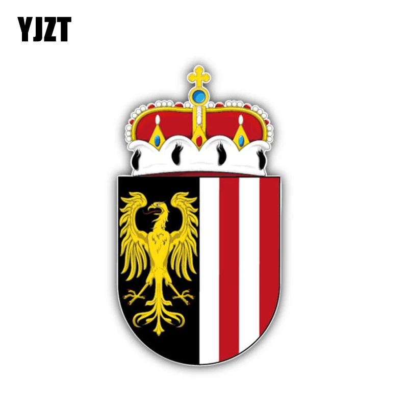 YJZT 6,1 см * 11,1 см креативные автомобильные наклейки верхний австрийский герб аксессуары для автомобиля 6-1491