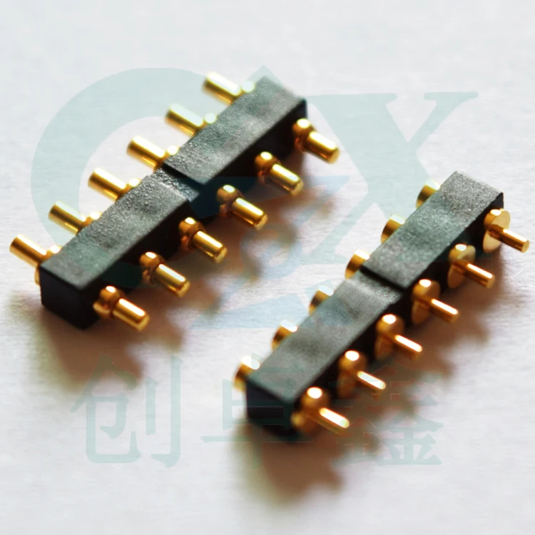 Женский Мужской 6pin 2 0*7 5 мм SMT pogo контактный разъем золотое покрытие для