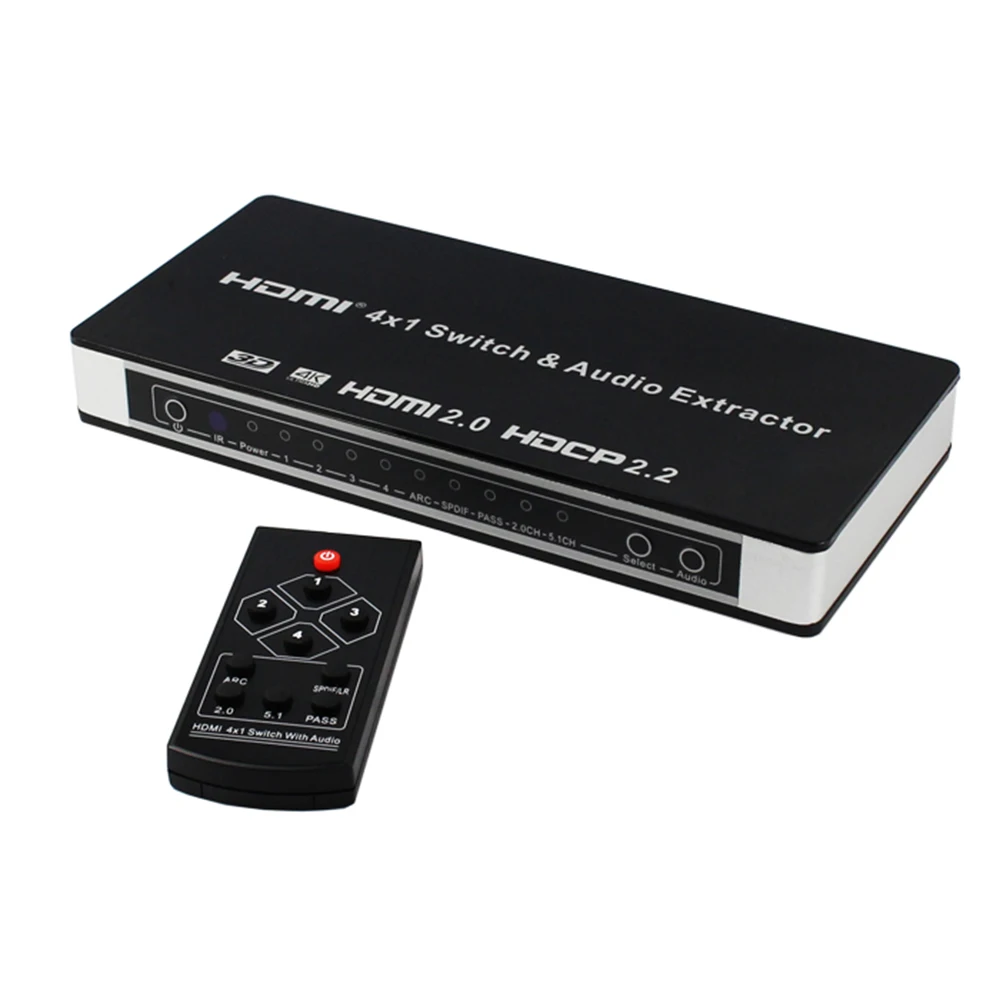KVM коммутатор HDMI 4 в 1 выход Hdmi аудио сплиттер HDMI2.0 HDCP2.2 версия 4K 60HZ видео