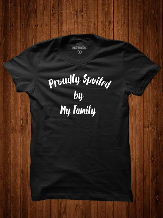 

Футболка с надписью «My Family» для девочек; Модная футболка; Хипстерский clothing-D133