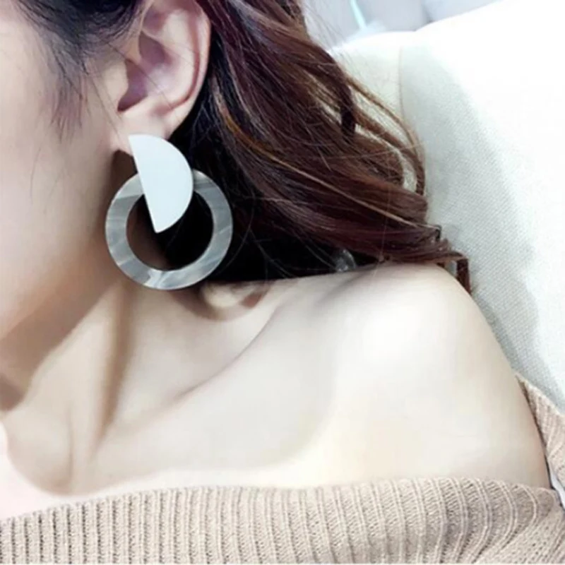 Мода Геометрия акрил себе падение серьги для женщин леди Для на день рождения