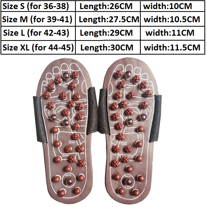 

Adjustable Velcro , Foot Massage Slippers Acupuncture Therapy Massager Shoes Acupoint Activating Reflexology Feet Care