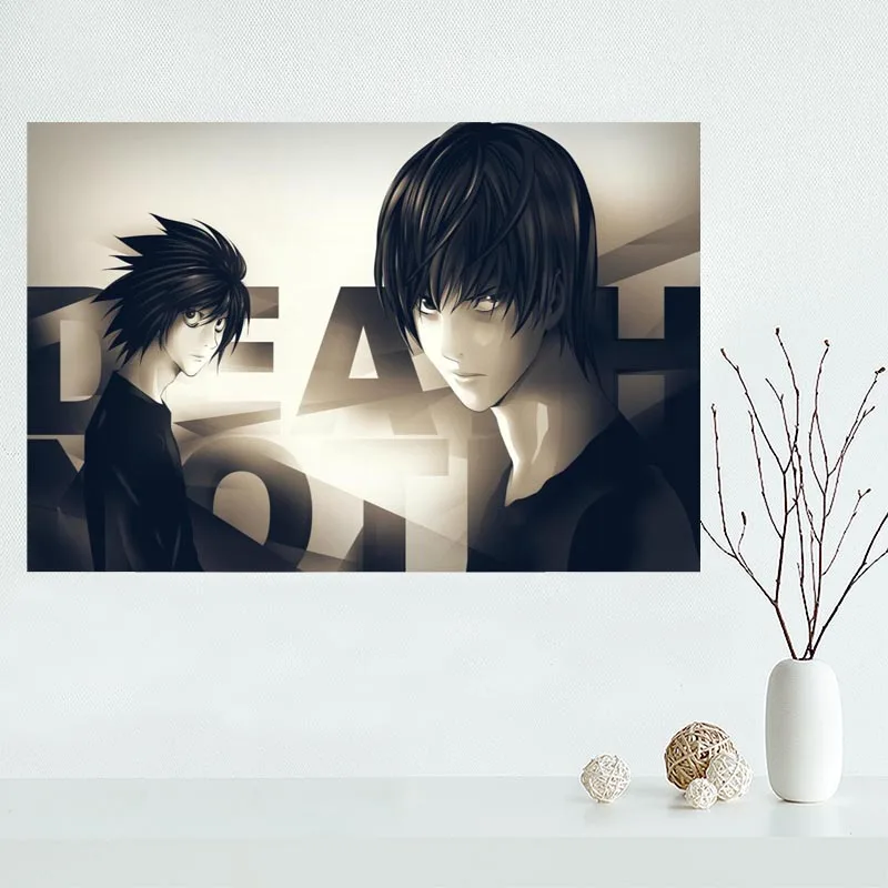 Горячая Распродажа на заказ парусиновый постер с надписью Death Note домашний декор