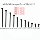 Бесплатная доставка 40 шт. RFDTYGR RCMini 4wd M2 шестигранные самодельные винты для Tamiya MINI 4WD M2 шестигранные винты