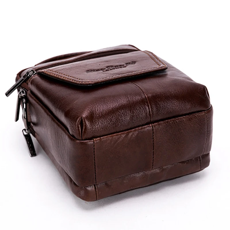 Мужская сумка мессенджер из натуральной кожи винтажная маленькая через плечо