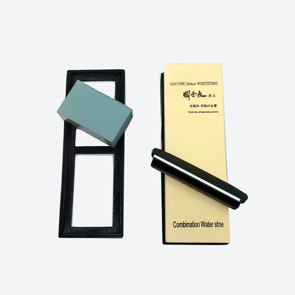 

Premium Whetstone Knife Sharpening Stone 2 Side Grit 5000/8000 Waterstone Sharpener | NonSlip Nylon Base Guide repair stone