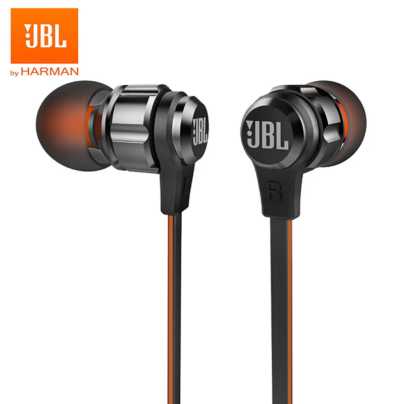 Стереонаушники-вкладыши JBL T180A Спортивная гарнитура для бега и звонков проводные