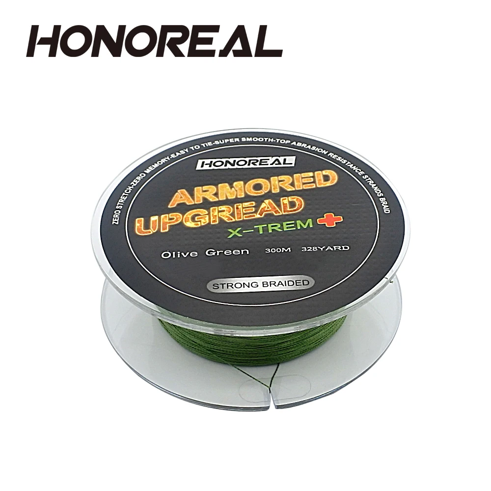 HONOREAL 0 182 мм 300 м серый и зеленый цвет 4 нити PE плетеная леска | Спорт развлечения