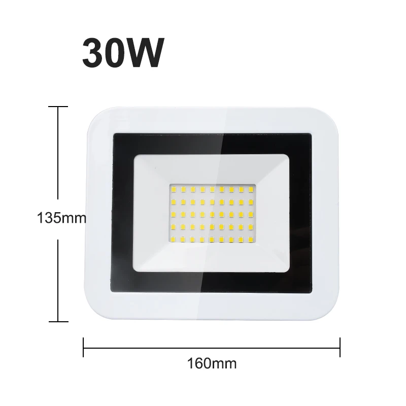 30W 220V Горячая водонепроницаемый 10 Вт 20 Вт 30 Вт 50 Вт 100 Вт Светодиодный прожектор светильник SMD светодиодный прожектор отражатель светодиодный прожектор светильник уличный светильник ing - Испускаемый цвет: 30W 220V