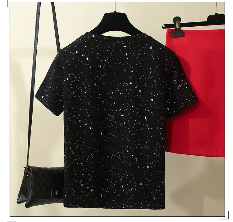 2020 Новая модная летняя женская футболка с вышивкой лебедем и блестками Топ +